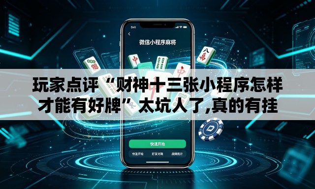玩家点评“财神十三张小程序怎样才能有好牌	”太坑人了,真的有挂