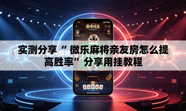 实测分享“ 微乐麻将亲友房怎么提高胜率	”分享用挂教程