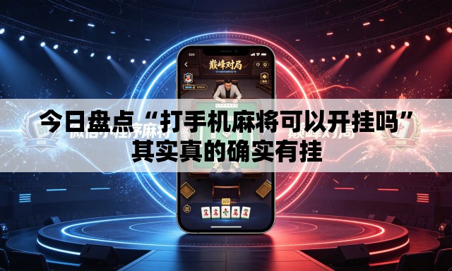 今日盘点“打手机麻将可以开挂吗”其实真的确实有挂