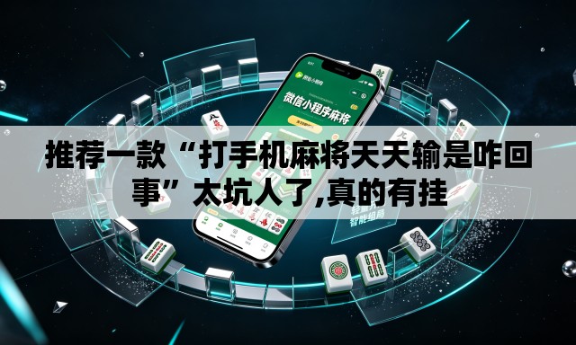 推荐一款“打手机麻将天天输是咋回事	”太坑人了,真的有挂