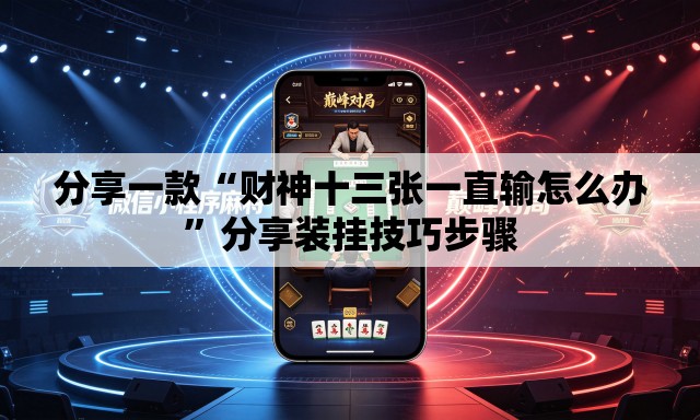 分享一款“财神十三张一直输怎么办	”分享装挂技巧步骤