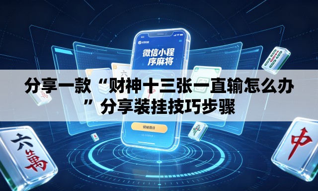 分享一款“财神十三张一直输怎么办”分享装挂技巧步骤