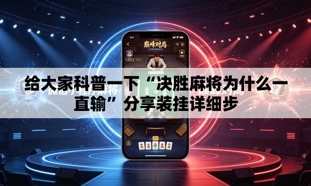 给大家科普一下“决胜麻将为什么一直输”分享装挂详细步