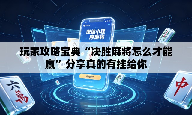 玩家攻略宝典“决胜麻将怎么才能赢”分享真的有挂给你