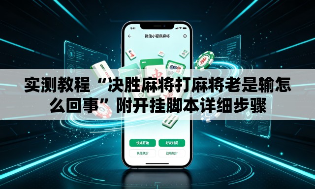 实测教程“决胜麻将打麻将老是输怎么回事	”附开挂脚本详细步骤