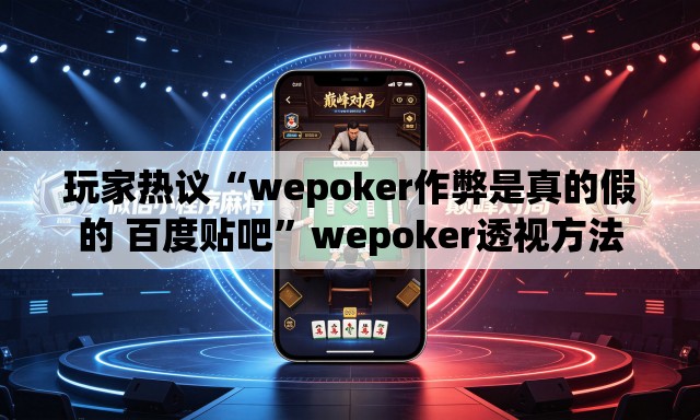 玩家热议“wepoker作弊是真的假的 百度贴吧”wepoker透视方法