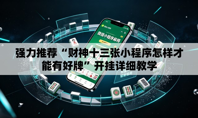 强力推荐“财神十三张小程序怎样才能有好牌”开挂详细教学