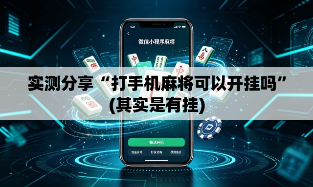 实测分享“打手机麻将可以开挂吗”(其实是有挂)