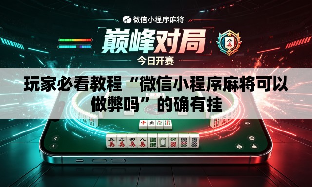 玩家必看教程“微信小程序麻将可以做弊吗”的确有挂