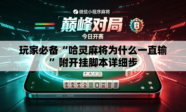 玩家必备“哈灵麻将为什么一直输	”附开挂脚本详细步
