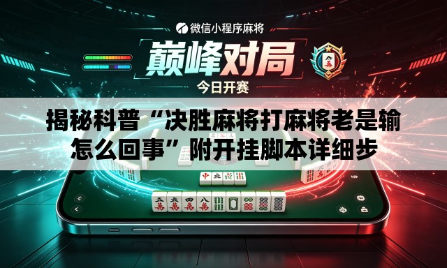 揭秘科普“决胜麻将打麻将老是输怎么回事	”附开挂脚本详细步