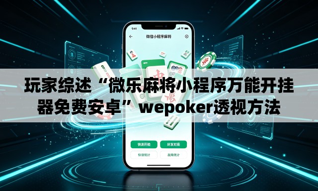 玩家综述“微乐麻将小程序万能开挂器免费安卓”wepoker透视方法