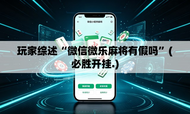 玩家综述“微信微乐麻将有假吗	”(必胜开挂.)