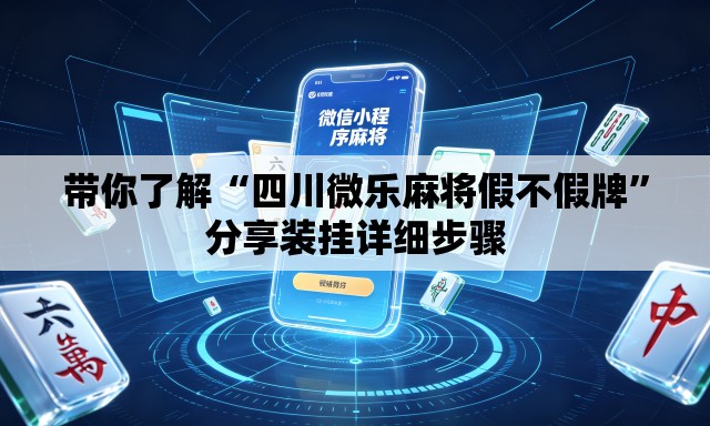 带你了解“四川微乐麻将假不假牌	”分享装挂详细步骤