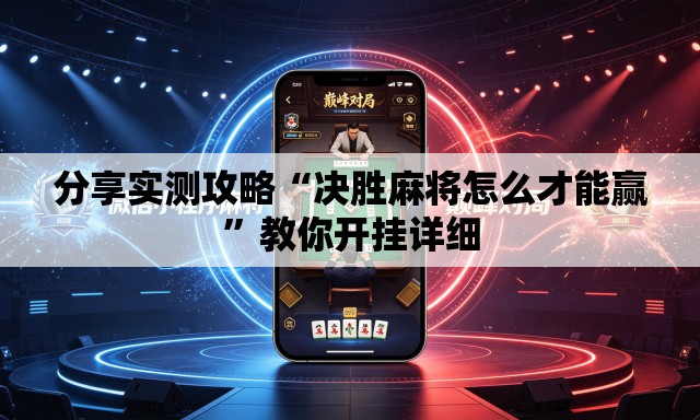 分享实测攻略“决胜麻将怎么才能赢”教你开挂详细