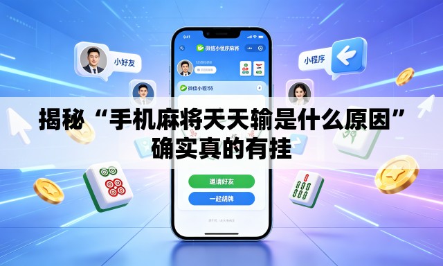 揭秘“手机麻将天天输是什么原因	”确实真的有挂