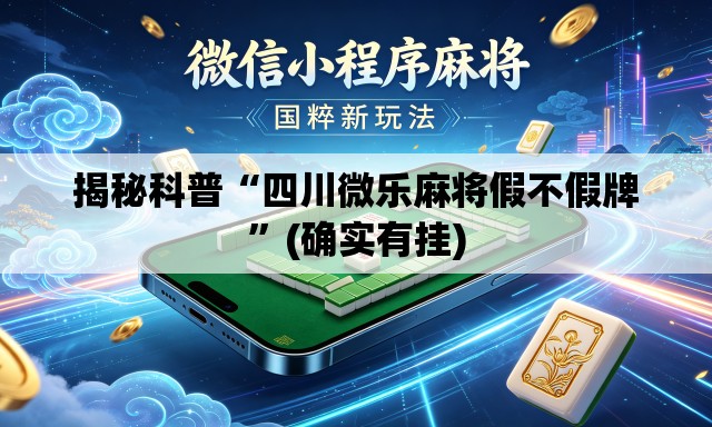 揭秘科普“四川微乐麻将假不假牌”(确实有挂)