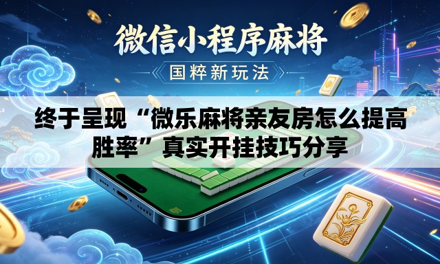 终于呈现“微乐麻将亲友房怎么提高胜率	”真实开挂技巧分享