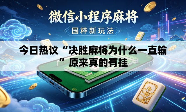 今日热议“决胜麻将为什么一直输”原来真的有挂
