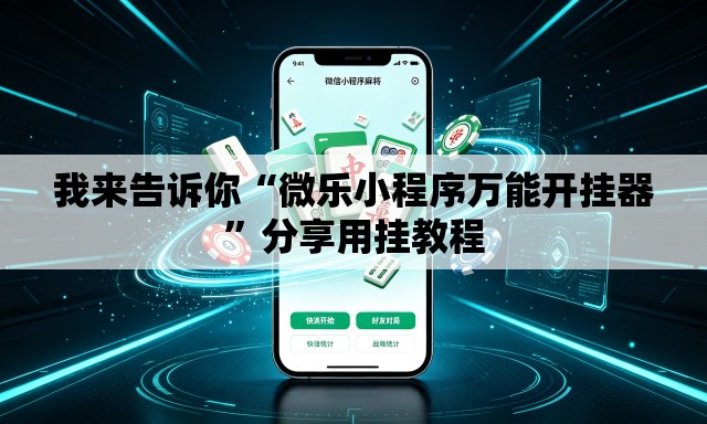 我来告诉你“微乐小程序万能开挂器	”分享用挂教程
