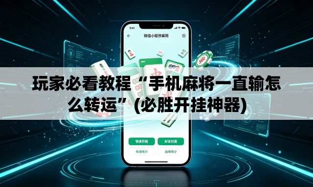 玩家必看教程“手机麻将一直输怎么转运”(必胜开挂神器)