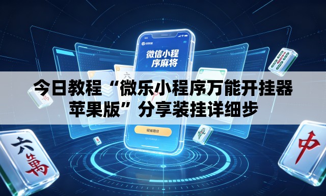 今日教程“微乐小程序万能开挂器苹果版”分享装挂详细步