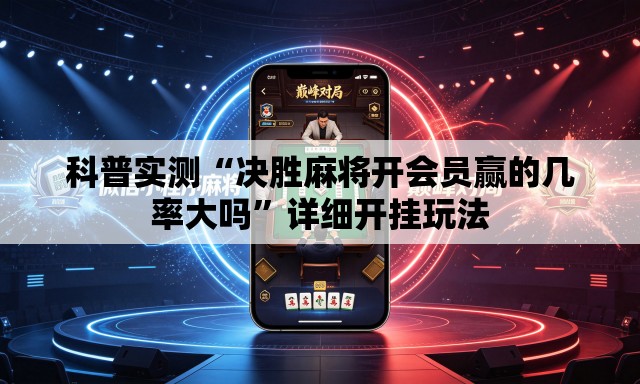科普实测“决胜麻将开会员赢的几率大吗”详细开挂玩法