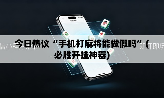 今日热议“手机打麻将能做假吗”(必胜开挂神器)