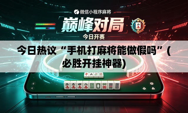 今日热议“手机打麻将能做假吗”(必胜开挂神器)