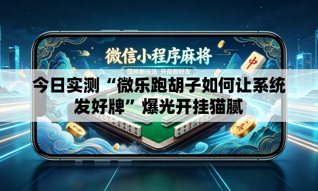今日实测“微乐跑胡子如何让系统发好牌	”爆光开挂猫腻