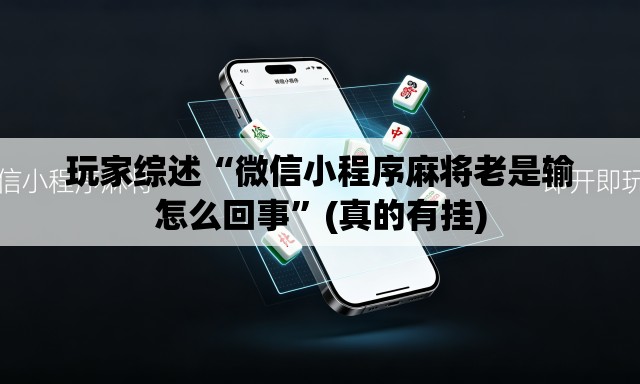 玩家综述“微信小程序麻将老是输怎么回事”(真的有挂)