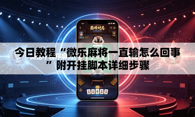 今日教程“微乐麻将一直输怎么回事”附开挂脚本详细步骤