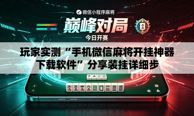 玩家实测“手机微信麻将开挂神器下载软件”分享装挂详细步