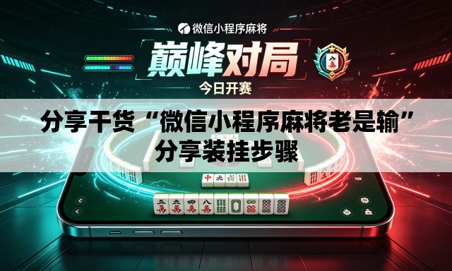 分享干货“微信小程序麻将老是输	”分享装挂步骤