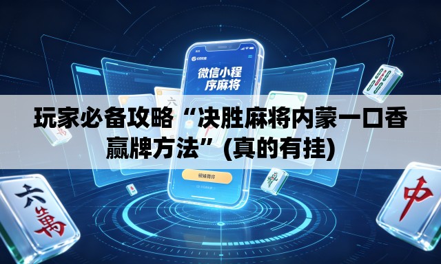 玩家必备攻略“决胜麻将内蒙一口香赢牌方法”(真的有挂)