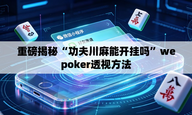 重磅揭秘“功夫川麻能开挂吗”wepoker透视方法