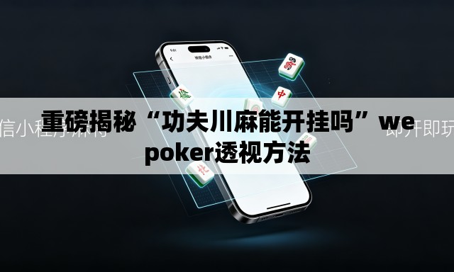重磅揭秘“功夫川麻能开挂吗	”wepoker透视方法