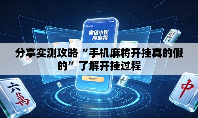 分享实测攻略“手机麻将开挂真的假的”了解开挂过程