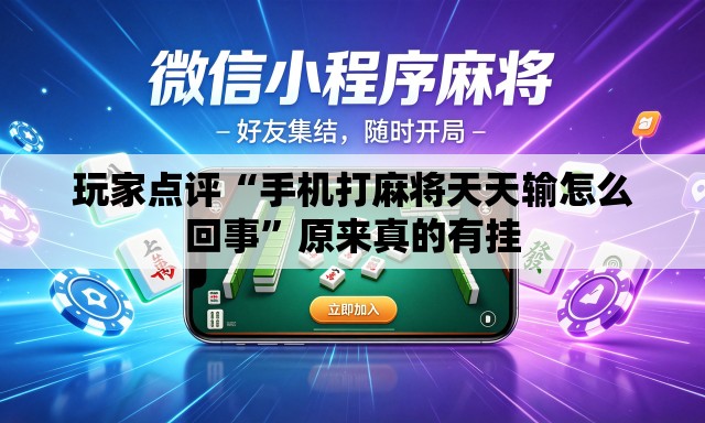 玩家点评“手机打麻将天天输怎么回事”原来真的有挂