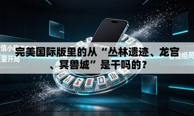 完美国际版里的从“丛林遗迹	、龙宫、冥兽城	”是干吗的？