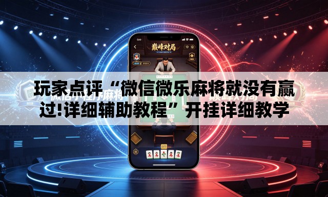 玩家点评“微信微乐麻将就没有赢过!详细辅助教程”开挂详细教学