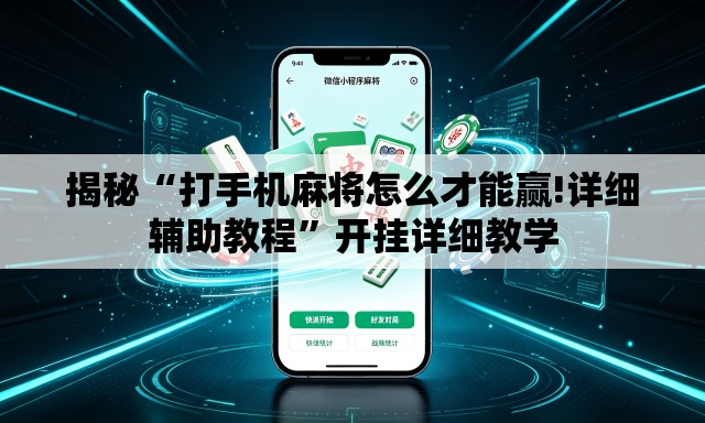 揭秘“打手机麻将怎么才能赢!详细辅助教程”开挂详细教学