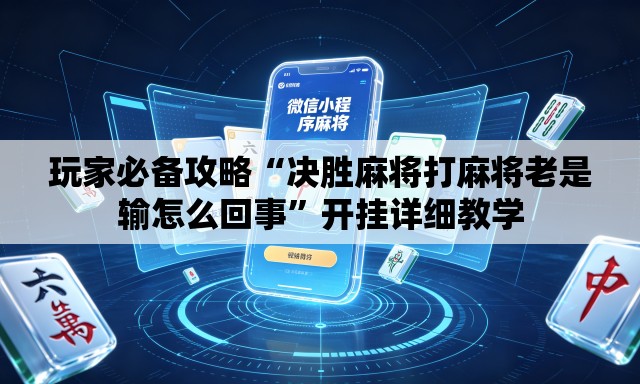玩家必备攻略“决胜麻将打麻将老是输怎么回事”开挂详细教学