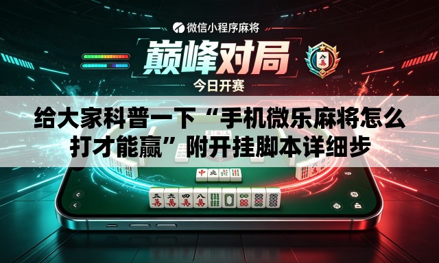 给大家科普一下“手机微乐麻将怎么打才能赢”附开挂脚本详细步