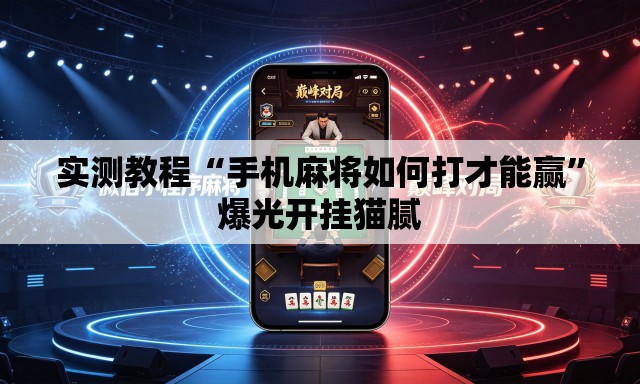 实测教程“手机麻将如何打才能赢”爆光开挂猫腻