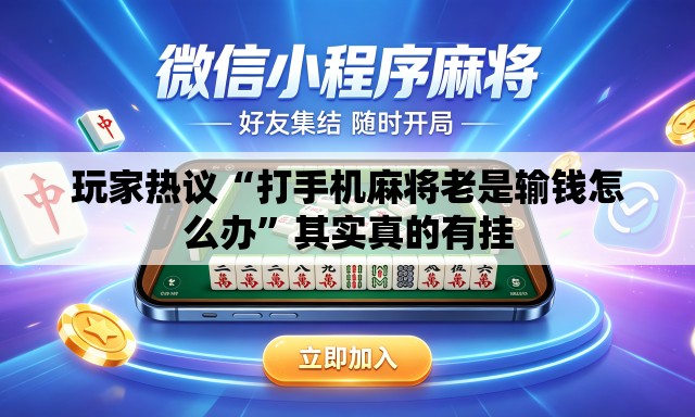 玩家热议“打手机麻将老是输钱怎么办”其实真的有挂