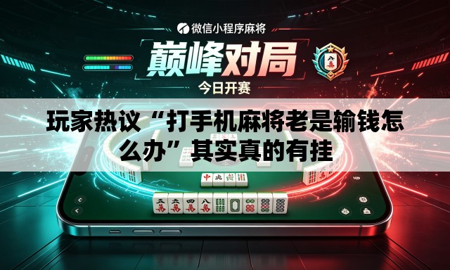 玩家热议“打手机麻将老是输钱怎么办”其实真的有挂