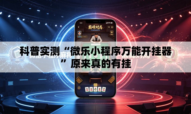 科普实测“微乐小程序万能开挂器	”原来真的有挂