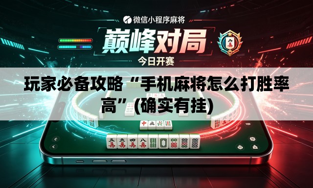 玩家必备攻略“手机麻将怎么打胜率高”(确实有挂)