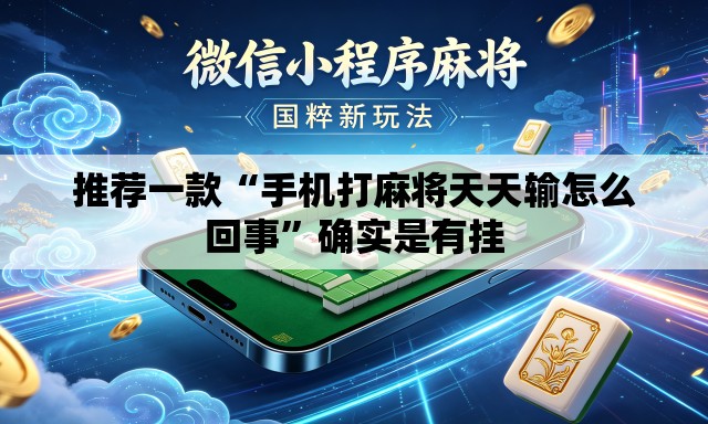 推荐一款“手机打麻将天天输怎么回事”确实是有挂